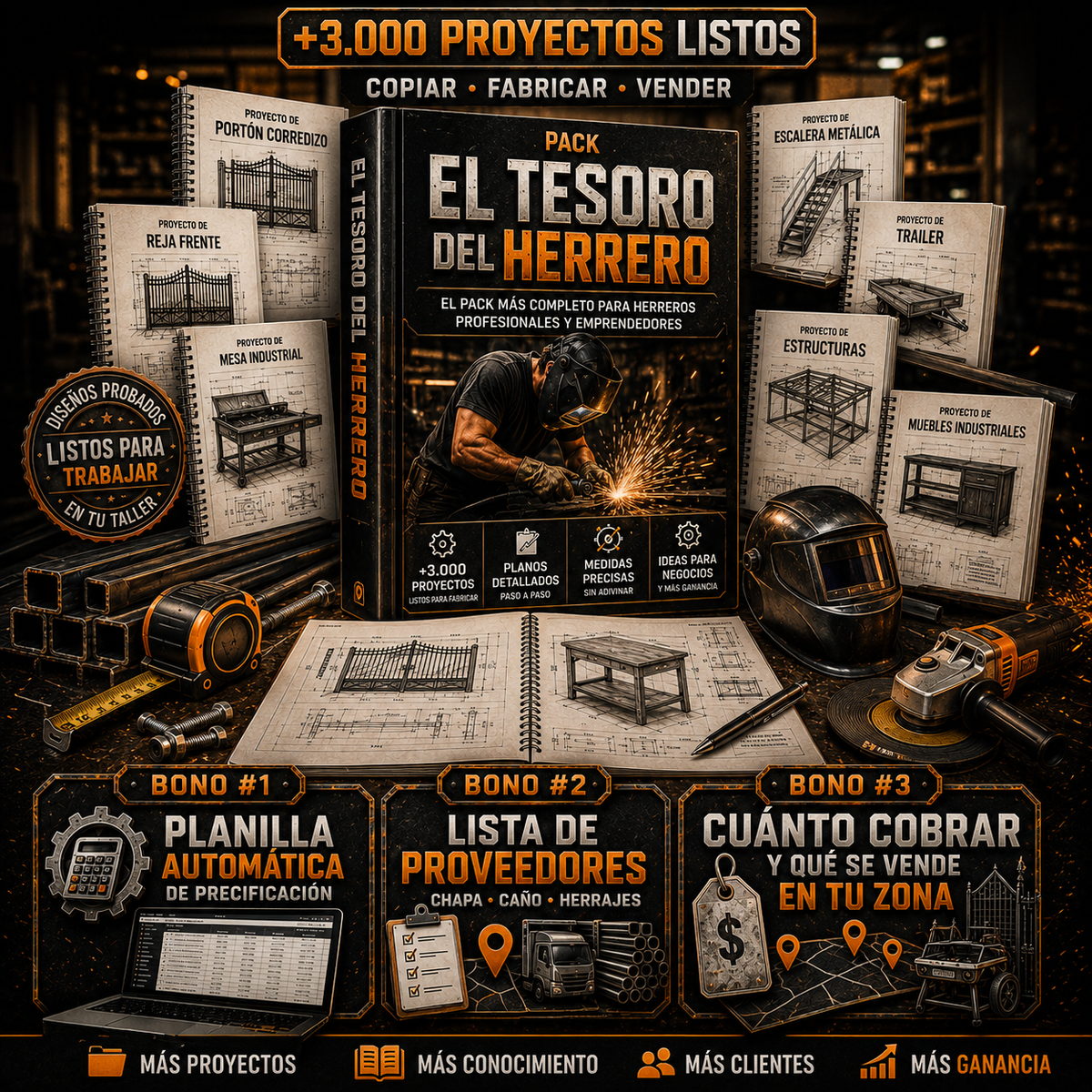 Pack completo El Tesoro del Herrero con sus cinco bonos